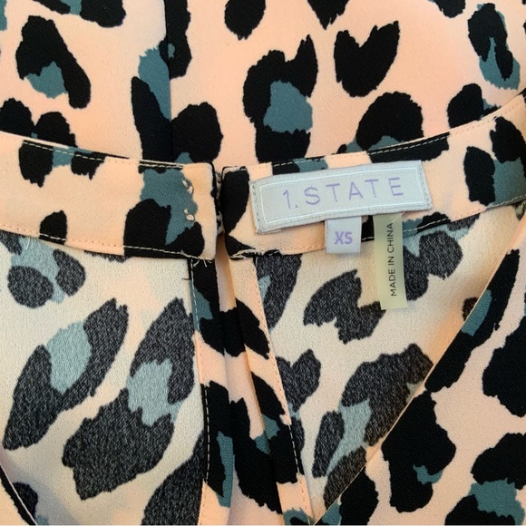 1. State Leopard Animal Print Mini Sleeveless Dress Size XS - Picture 9 of 12